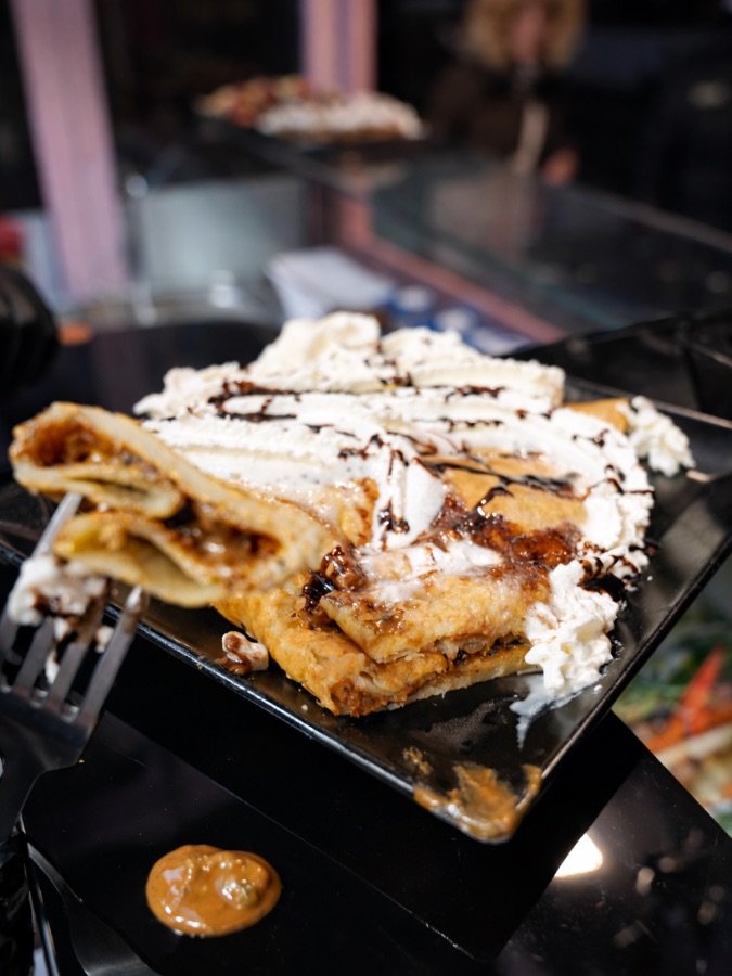 Crêpe chantilly caramel chocolat